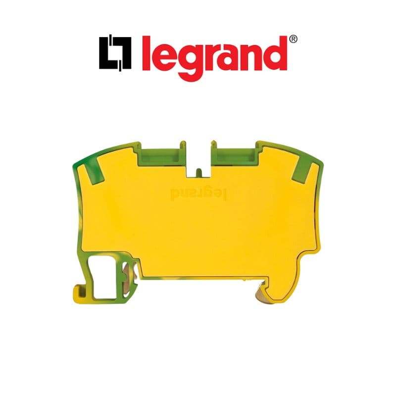 Bornier de jonction - 2 conducteurs - 1E/1S - 8mm² - vert/jaune - Boite de 25