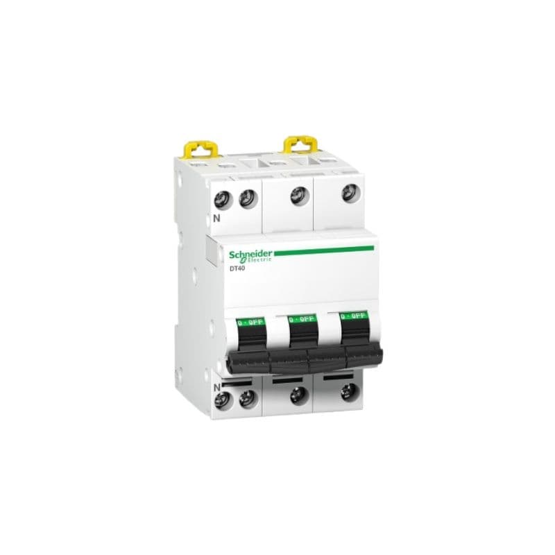 Disjoncteur  DT40 - 40A - 3P+N - Courbe C + Vigi 30 mA vue 2