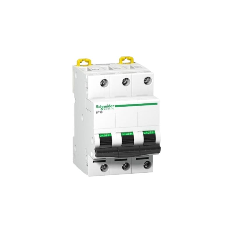 Disjoncteur  DT40 - 10A - 3P - Courbe C + Vigi 300 mA vue 2