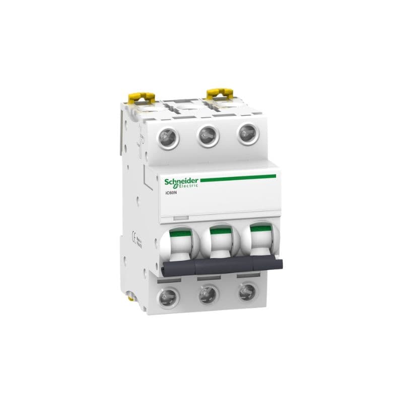 Disjoncteur  DT40 - 10A - 3P - Courbe C + Vigi 30 mA vue 2