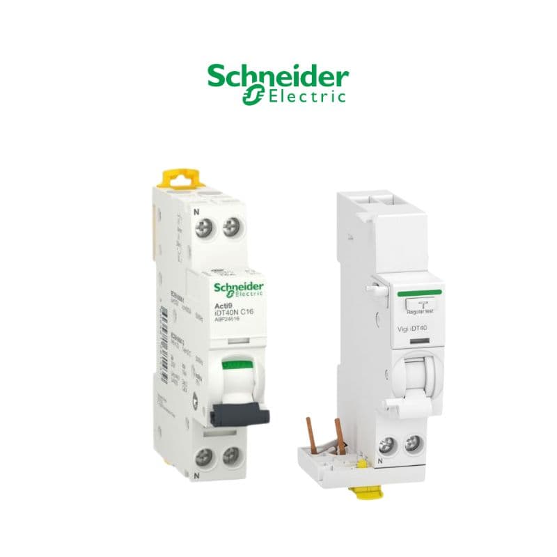 Disjoncteur iDT40N - 16A - 1P+N - Vigi 30mA - courbe C vue 1