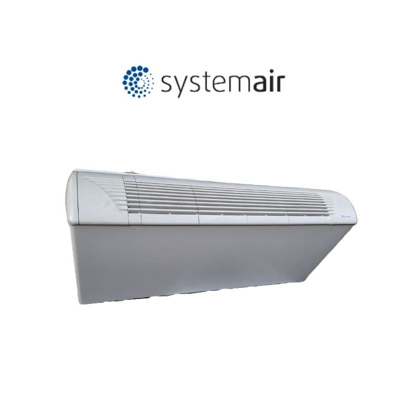 Ventilo convecteur SysCoil 2 T4 Allège – 4 tubes – 460m³/h – 2,5kW froid – 3,3kW chaud – Sortie Gauche - Blanc