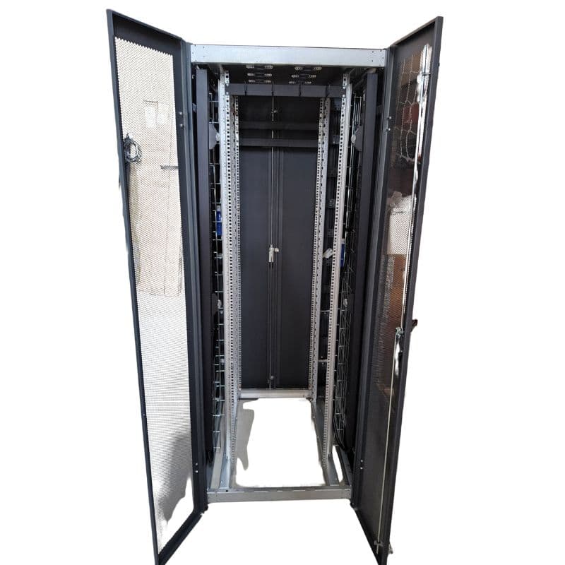 Baie de serveur informatique 42U - L1000 x P800 x H2000 - 2 portes AV/AR vue 3