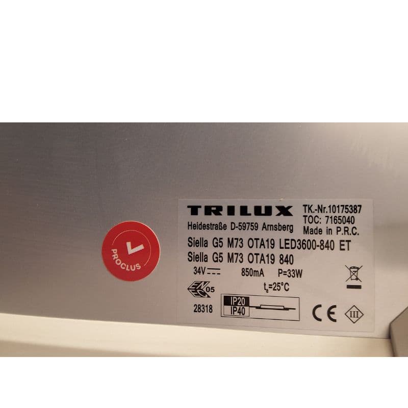 Dalle LED 600x600 - 33W - 3600lm  - 4000K - IP40 vue 2