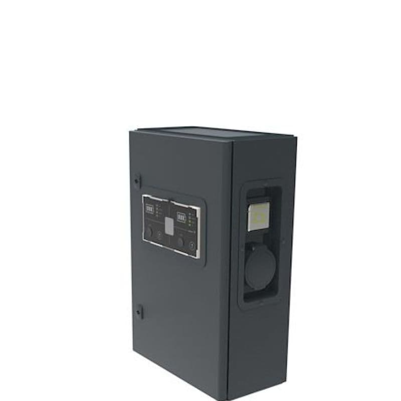 Borne IRVE Green'up murale triphasée - 22kW - 2 prises - RFID - Cpt MID vue 2