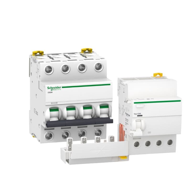 Disjoncteur différentiel iC60H - 10A - 4P – Vigi 300mA - courbe C vue 1
