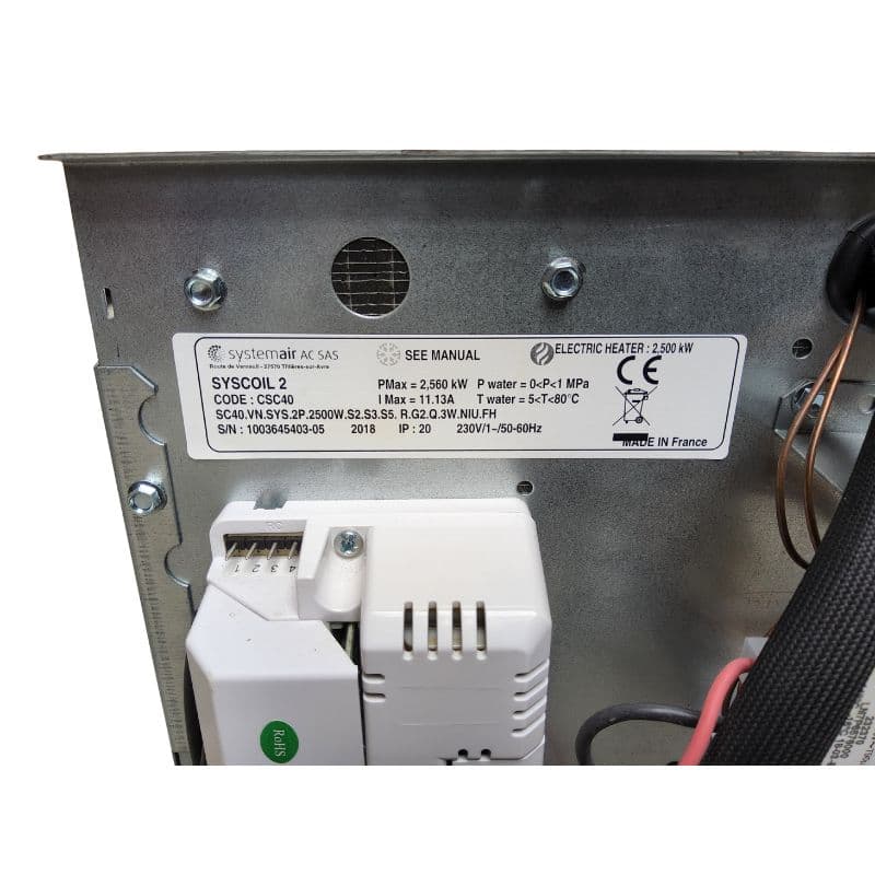Ventilo convecteur SysCoil 2 - 2,56 kW -  2 tubes/2 fils - sortie droite vue 5