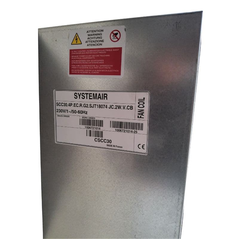Ventilo convecteur SysCoil 2 - 1,86 KW froid - 2,03 KW chaud - 4 tubes - Servitudes droite vue 6