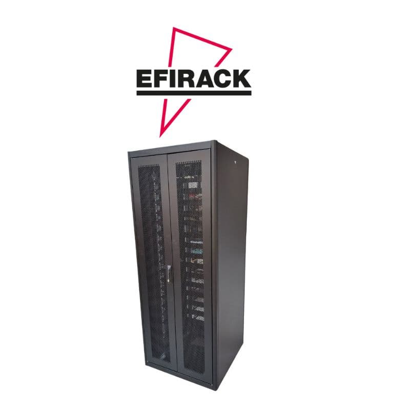 Baie de serveur informatique 42U - L800 x P800 x H2000 - 2 portes AV/AR
