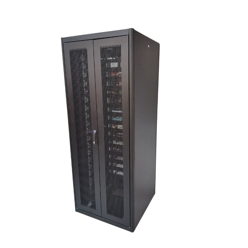 Baie de serveur informatique 42U - L800 x P800 x H2000 - 2 portes AV/AR vue 1
