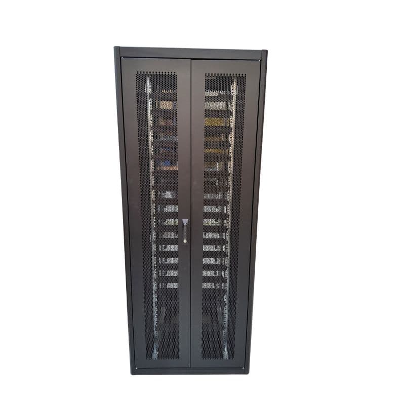 Baie de serveur informatique 42U - L800 x P800 x H2000 - 2 portes AV/AR vue 2
