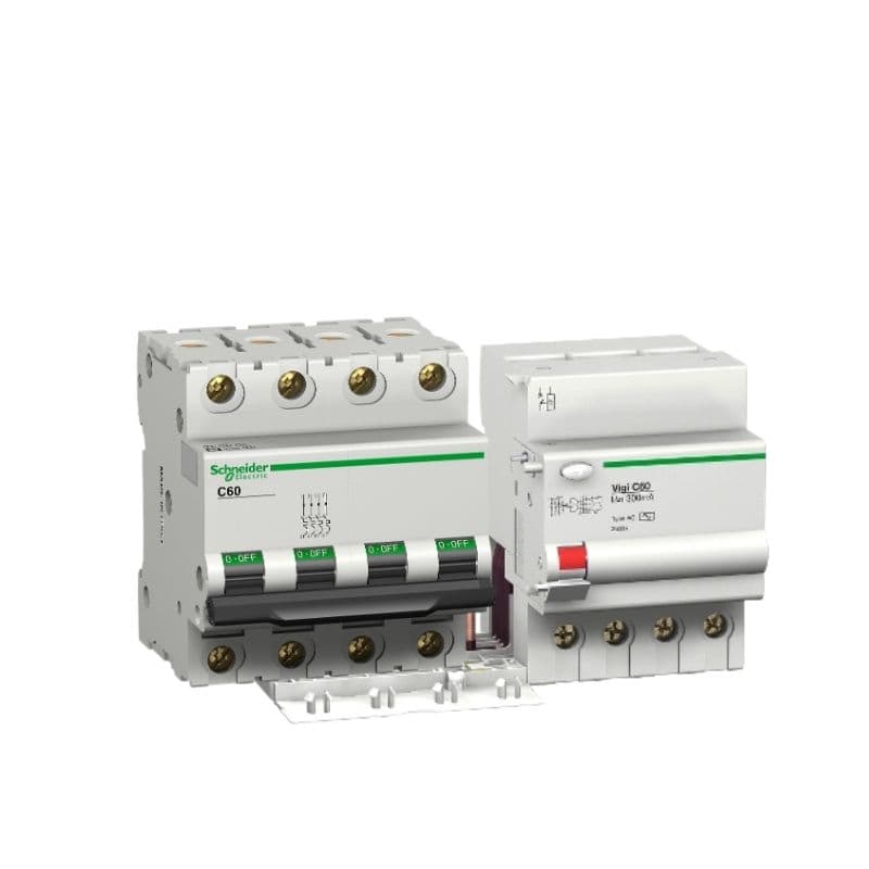 Disjoncteur  C60L - 40A - 4P - Courbe C + Vigi 30 mA vue 1