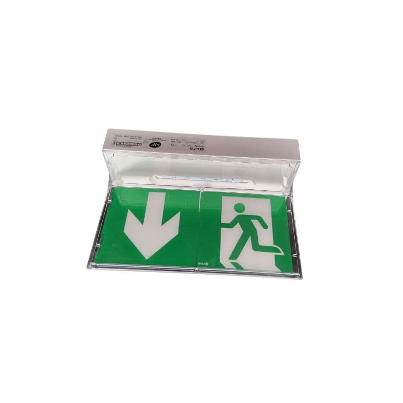 BAES d'évacuation drapeau Sati - 45lm/1h - 0,8W - IP42 - IK07 vue 1