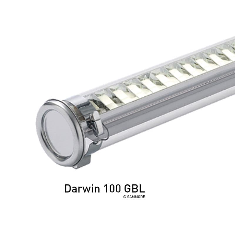 Plafonnier basse luminance Ø100xL1000 - 26W - 2150lm - 3000K - IP68 - IK10 - Dali vue 1