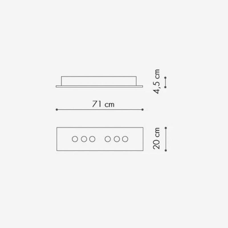 Plafonnier LED (Chassis & réflecteur blanc) - L710 - 27W - 2100lm - 3000K - dimmable vue 4