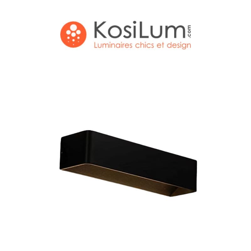 Applique murale noire - 12W - 930lm - 3000K - Dimmable