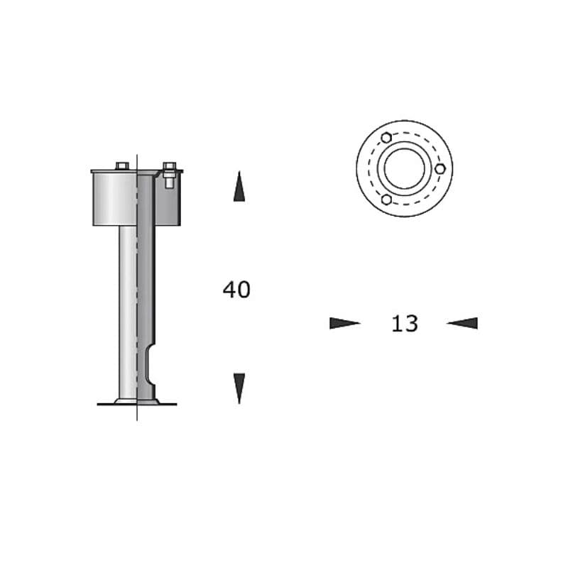 Balise lumineuse graphite avec piquet à enterrer - 13W - 1434lm - 3000K - IP65 vue 3
