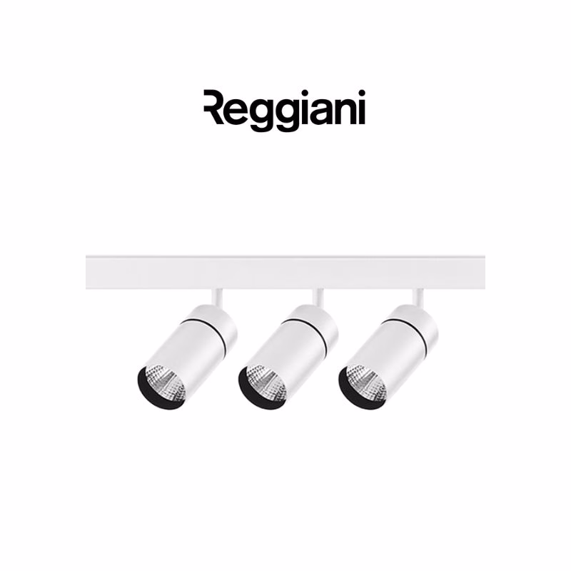 Resource réemploi Trio de spots blanc orientables sur rail - Faisceau 13° - ⌀60 - 9W - 797lm - 3000K - IP20