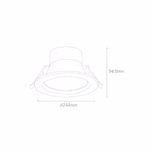 Downlight 25W – Ø244 – 2412lm – 4000K – IP44 – dimmable