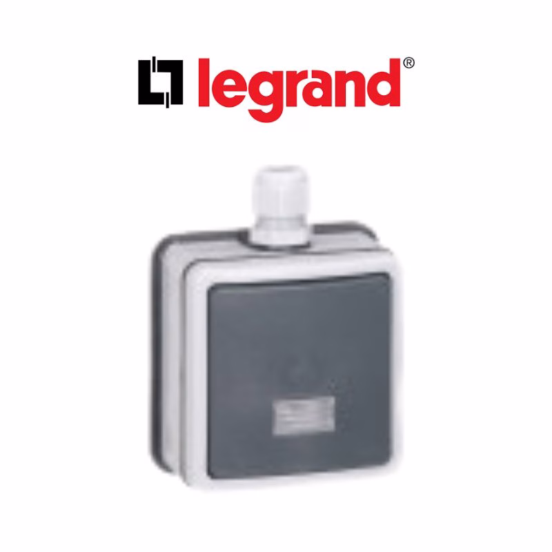 Resource réemploi Poussoir Plexo étanche - IP66 - Gris