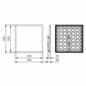 Dalle LED 600×600 – 32w – 3200lm – 4000K – IP20