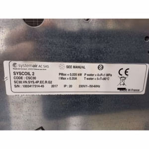 Ventilo convecteur SysCoil 2 – 2,13 KW froid – 2,89 KW chaud – 4 tubes – sortie  droite