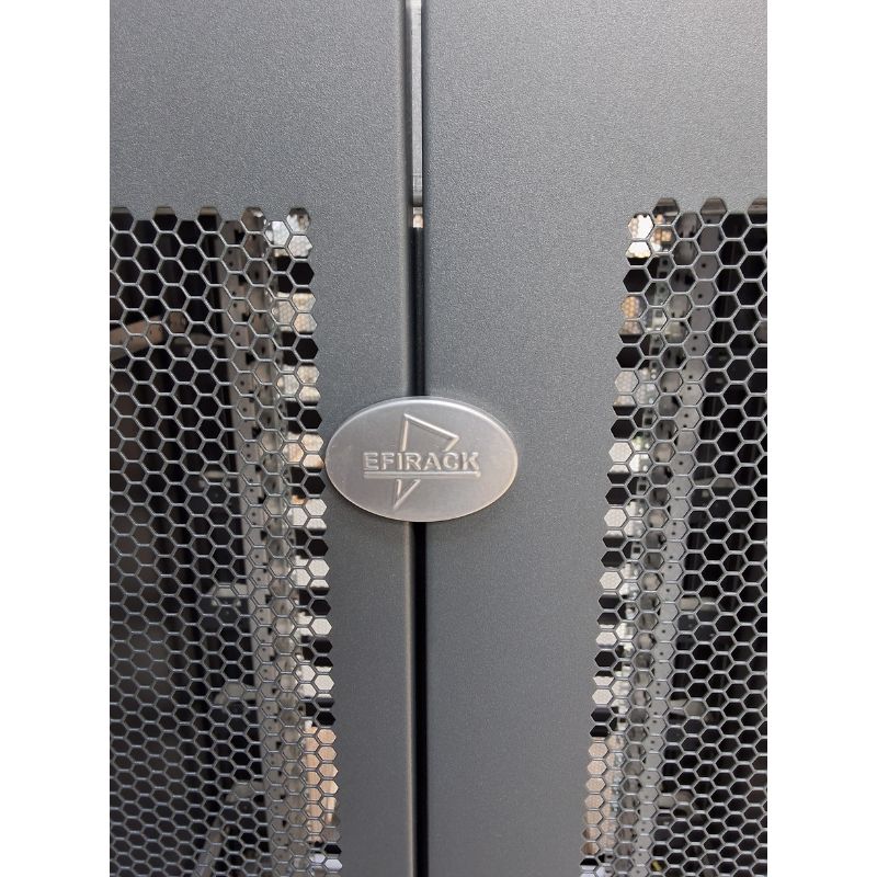 Baie de serveur 24U - L800 x P800 x H1200 Double porte perforée AV/AR – Image 4