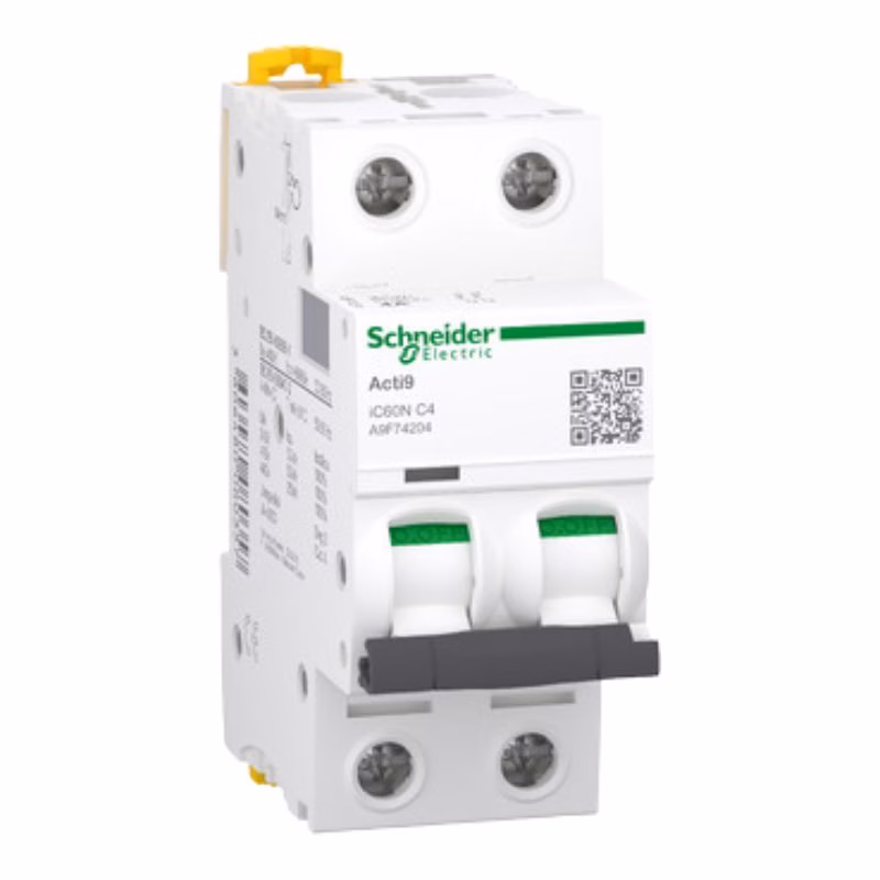 Disjoncteur iC60N - 4A - 2P - Courbe C + Vigi 30 mA - Type AC – Image 2