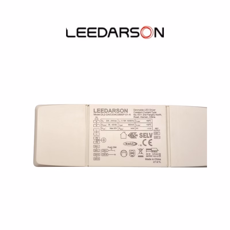 Driver Leedarson - 34W - 0,80A - 230VAC/30-42VDC - Dali 2