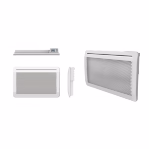 Radiateur électrique Brava horizontal rayonnant digital blanc à détection – 1000W