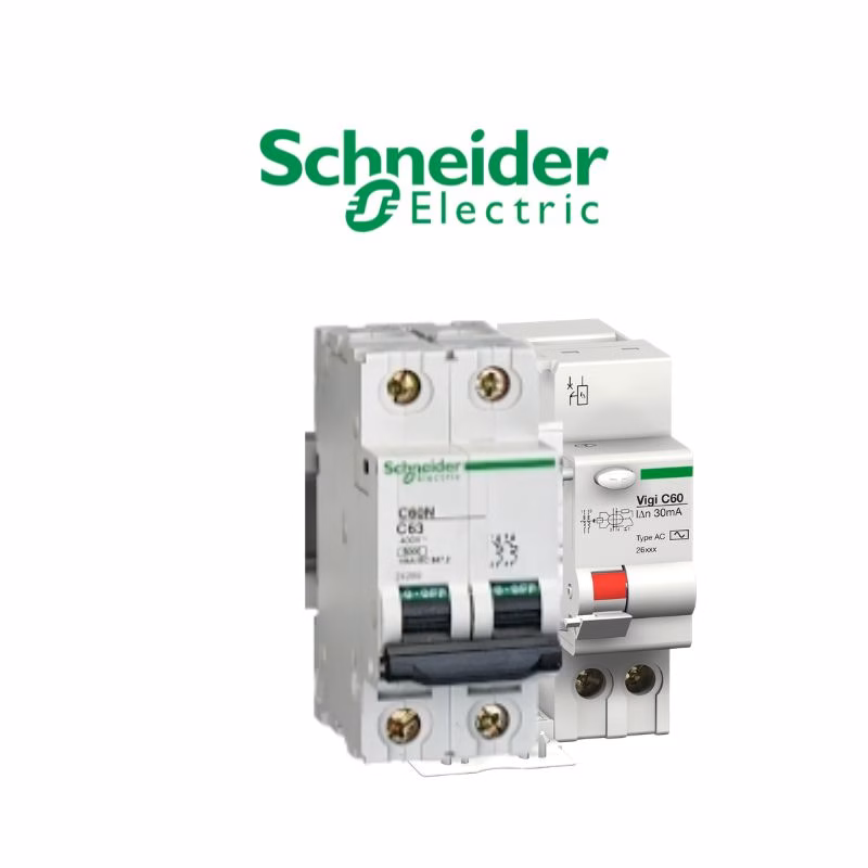 Disjoncteur C60N - 10A - 2P - Courbe D + Vigi 300 mA