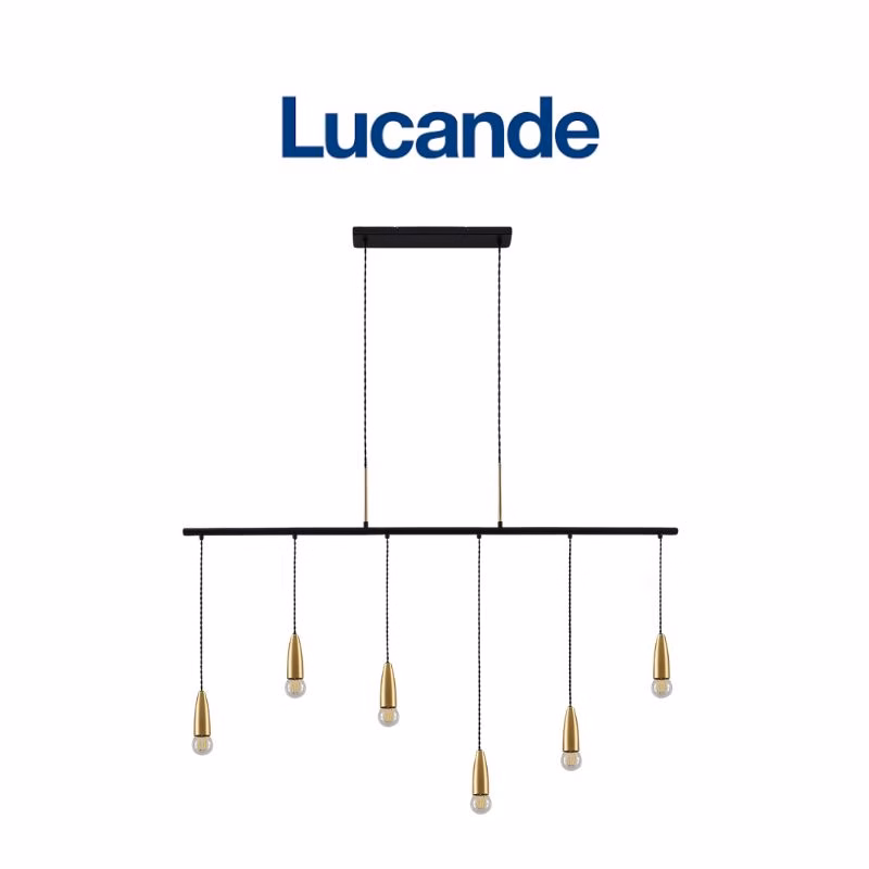 Suspension lumineuse 6 x 60W - Douilles E27