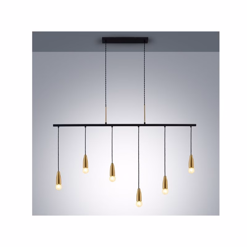 Suspension lumineuse 6 x 60W - Douilles E27 – Image 2