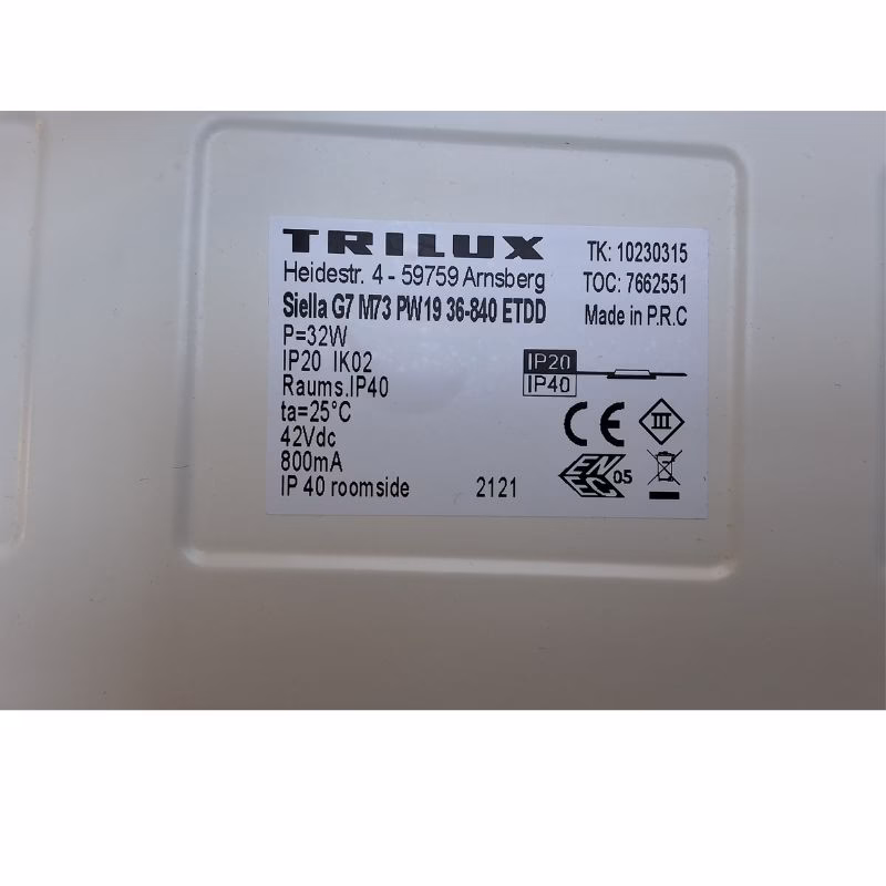 Dalle LED 600x600 - 32W - 3600lm - 4000K - IP20 - Dali 2 – Image 5